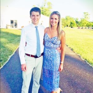 Baby blue lace dress